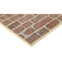 Nahaufnahme einer Bodenplatte in Ziegeloptik mit umlaufendem Rahmen.