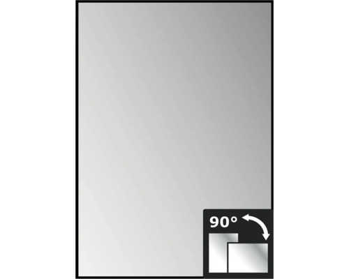 Rahmenspiegel DSK Black Line eckig 100x70 cm