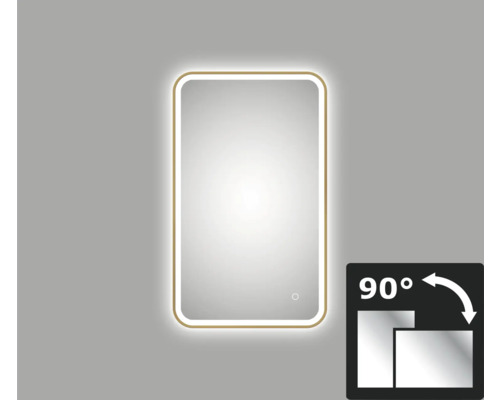LED-Lichtspiegel DSK Chrystal Juno 2.0 bronze 45x75 cm