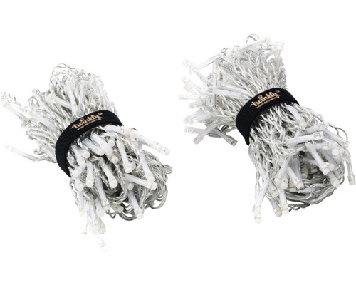 Zwei LED-Lichterketten mit einem schwarzen Band zusammengebunden