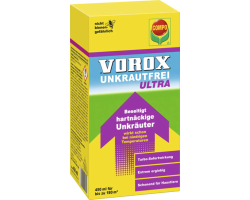 Unkrautfrei Compo Vorox Ultra Konzentrat 450 ml für 180 m² Vorox Unkrautfrei Ultra Unkrautvernichter Packung