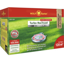 Wolf Garten Turbo-Nachsaat Schatten Rasensamen, 2,4 Kilogramm Packung für 120 Quadratmeter
