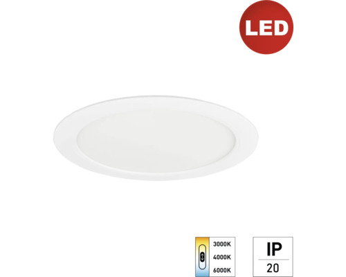 LED Einbauleuchte Deckenleuchte e2 STYLE 18 W einstellbares Weiß 1-flammig IP 20, weiß (2440120180196)