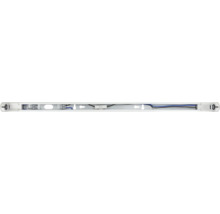 Innenansicht einer LED-Wannenleuchte mit Verkabelung und Fassung.