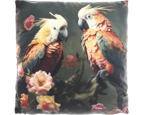 Dekokissen Tropical Birds grau 45x45 cm