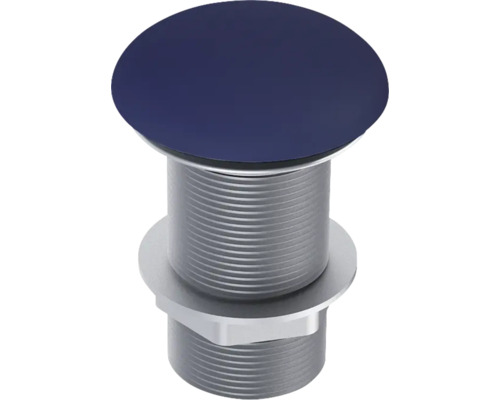 Ablaufventil Jungborn CLICK CLACK 1 1/4" navy blau matt für Waschtisch ohne Überlauf Ablaufgarnitur mit farbiger Abdeckung
