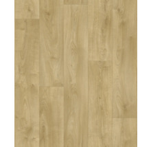 Heller Laminatboden mit Holzoptik.