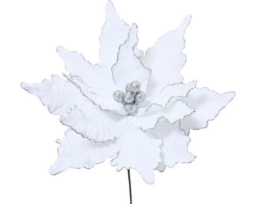 Weihnachtsstern Kunststoff weiß Dekorative, künstliche Weihnachtssternblume