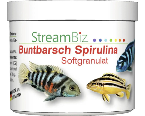 Aquariumfischfutter StreamBiz Buntbarsch Spirulina Softgranulat 230 g StreamBiz Buntbarsch Spirulina Softgranulat Fischfutter
