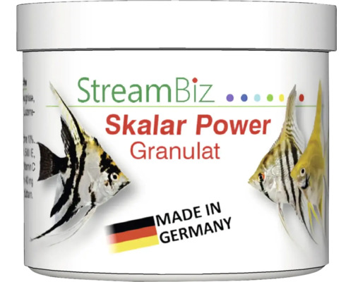 Aquariumfischfutter StreamBiz Skalar Power Granulat - M 80 g StreamBiz Skalar Power Granulat Fischfutter Dose