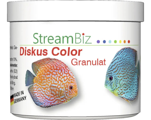 Aquariumfischfutter StreamBiz Diskus Color Granulat 230 g StreamBiz Diskus Color Granulat Fischfutterdose