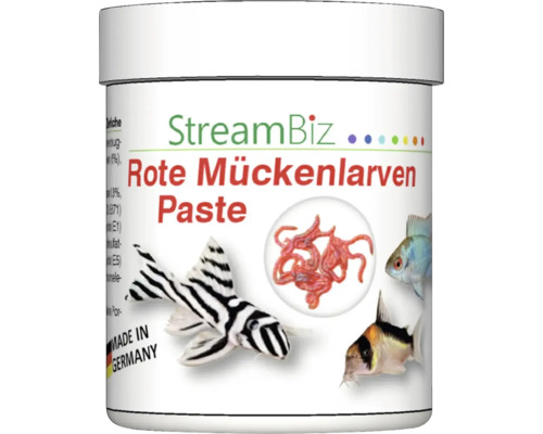 Aquariumfischfutter StreamBiz Rote Mückenlarven Paste 70 g