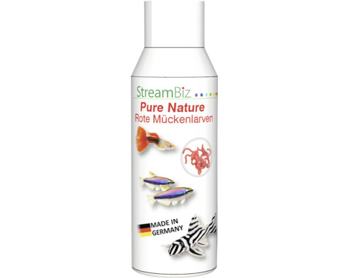 Aquariumfischfutter StreamBiz Pure Nature – Rote Mückenlarven 100 ml Stream Biz Pure Nature Rote Mückenlarven Futterdose