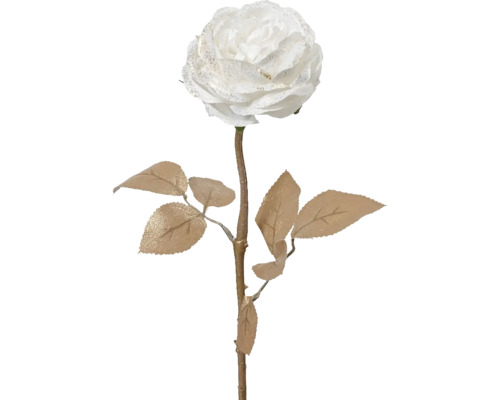 Kunstblume Rose 57 cm weiß