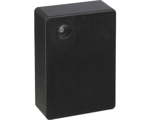 Schwarzer Kunststoff-Bewegungsmelder für den Innenbereich