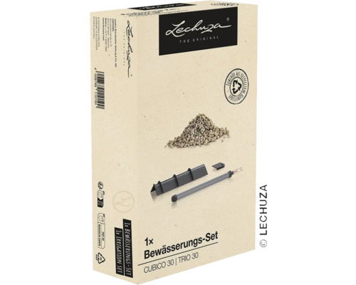 Lechuza Cubico 30 und Trio 30 Bewässerungsset Verpackung