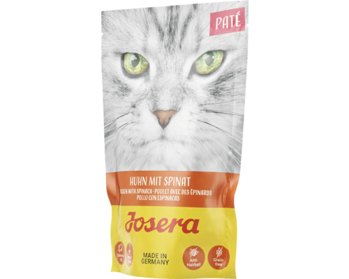 Katzenfutter nass Josera Paté Huhn mit Spinat 85 g getreidefrei Katzenfutter nass Josera Paté Huhn mit Spinat 85 g getreidefrei
