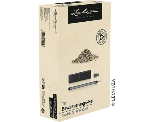 Bewässerungs-Set Lechuza für Rondo 40 /Diamante 40 Kunstsoff schwarz Lechuza Bewässerungsset Diamante Rondo 40 in Verpackung
