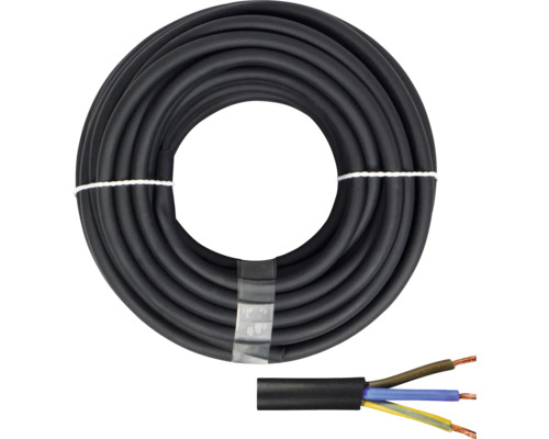 Gummischlauchleitung H05 RR-F 3G1,5 mm², 10 m schwarz
