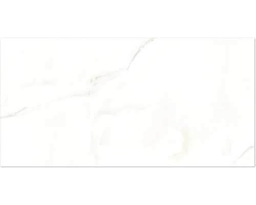 Feinsteinzeug Bodenfliese Onyx White 60x120 cm weiß rektifiziert
