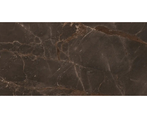 Nahaufnahme einer braunen Marmorfliese mit Maserung