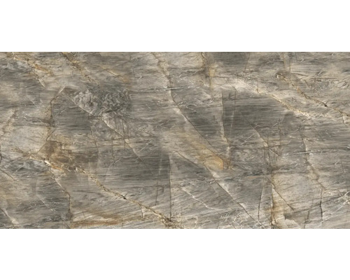 Nahaufnahme einer grauen Steinplatte mit Marmormuster