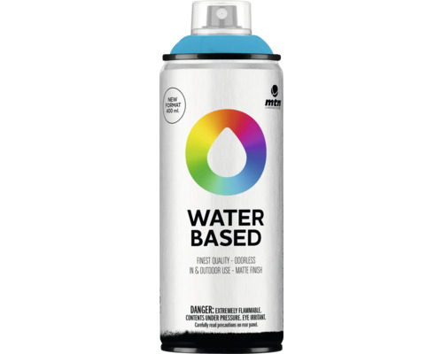 MTN Montana Water Based Sprühlack RV-217 Cerulean Blue 400 ml Wasserbasierte Sprühfarbe in Dose, 400 ml