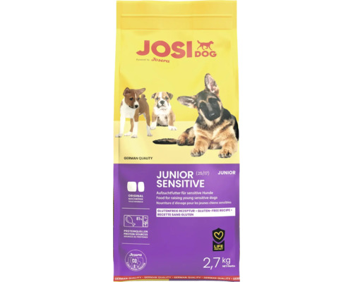 Josi Dog Junior Sensitive Hundetrockenfutter, 2,7 Kilogramm Sack