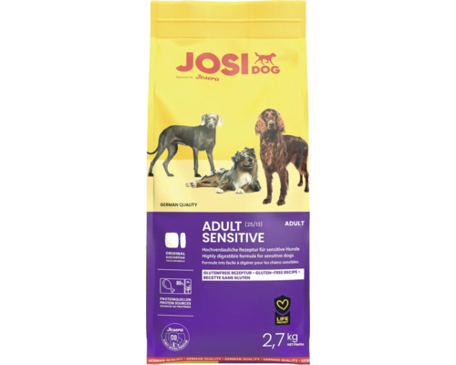 Josi Dog Adult Sensitive Trockenfutter für Hunde, 2,7 Kilogramm Packung