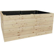 Hochbeet aus Holz mit Pflanzfolie