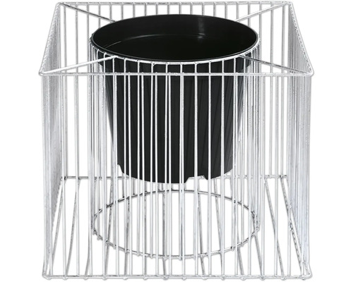 Blumentopf mit Drahtgestell