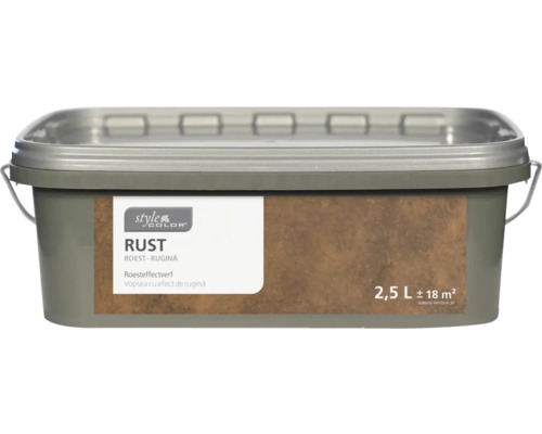 StyleColor RUST Abgetönter Rosteffektputz rost 2,5 L Eimer Rosteffektfarbe 2,5 Liter
