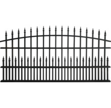 Dekorativer Metallzaun mit Zierelementen