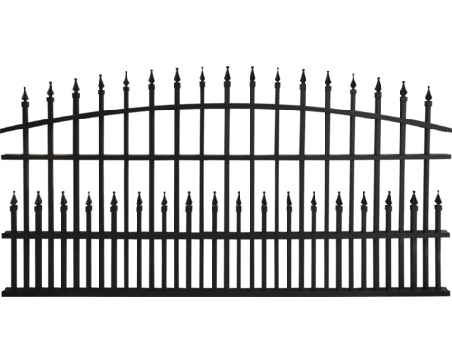 Dekorativer Metallzaun mit Zierelementen