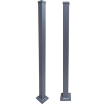 Zwei Zaunpfosten aus Metall