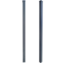 Zwei Zaunpfosten aus Metall