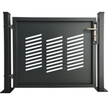 Gartentor mit Schloss, Griff und Designelementen