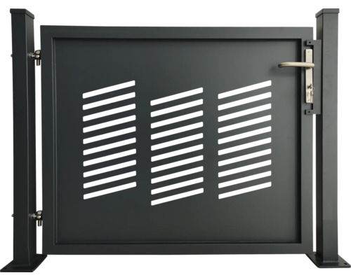 Gartentor mit Schloss, Griff und Designelementen