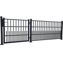 Doppeltor und Zaun aus Metall für den Außenbereich