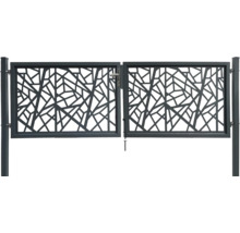 Doppeltor mit abstraktem Design und Torpfosten