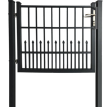 Metallzauntor mit Griff und vertikalen Stäben