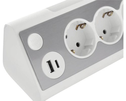 Mehrfachsteckdose mit USB Anschluss und Schalter
