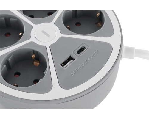 Mehrfachsteckdose mit USB-Anschlüssen