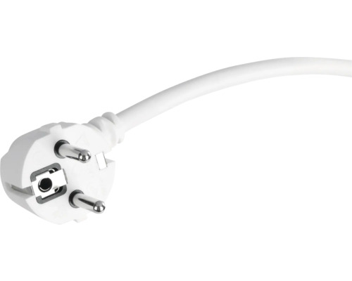 Weißer Schutzkontaktstecker mit Kabel