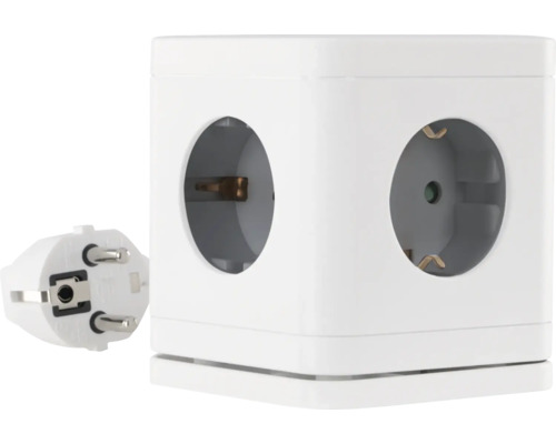 Würfelsteckdose mit Stecker