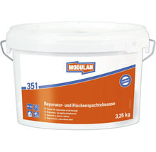 Reparatur und Flächenspachtelmasse in einem Eimer mit 3,25 Kilogramm Inhalt.