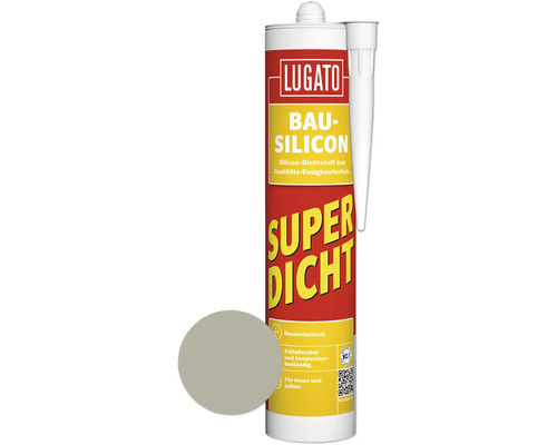 Bau-Silikon LUGATO Super Dicht 300 ml grau