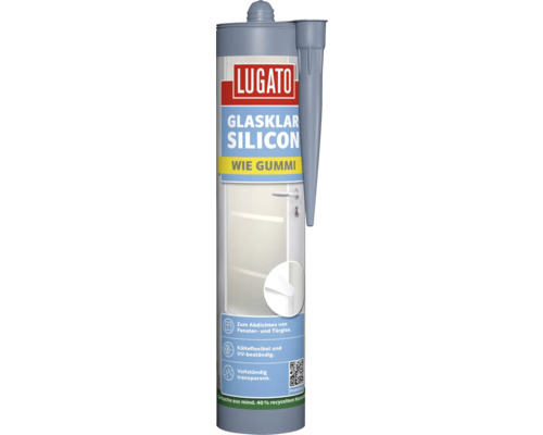 Lugato Glasklar Silicon Kartusche zum Abdichten von Fenster und Türen