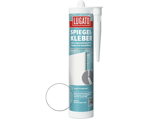 Lugato Silikon Spezialkleber für Spiegel und Spiegelfliesen transparent 310 g