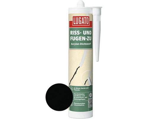 Lugato Acryl Dichtstoff Riss- und Fugen zu schwarz 310 ml